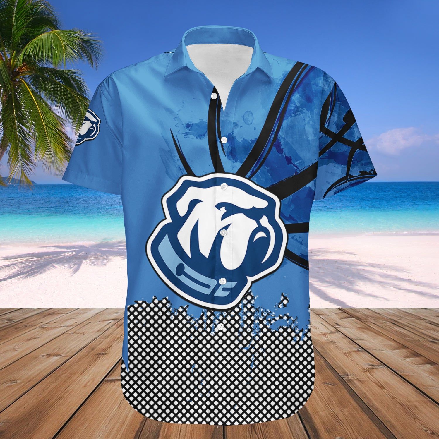 The Citadel Bulldogs Hawaii Shirt Basketball Net Grunge Pattern – NCAA