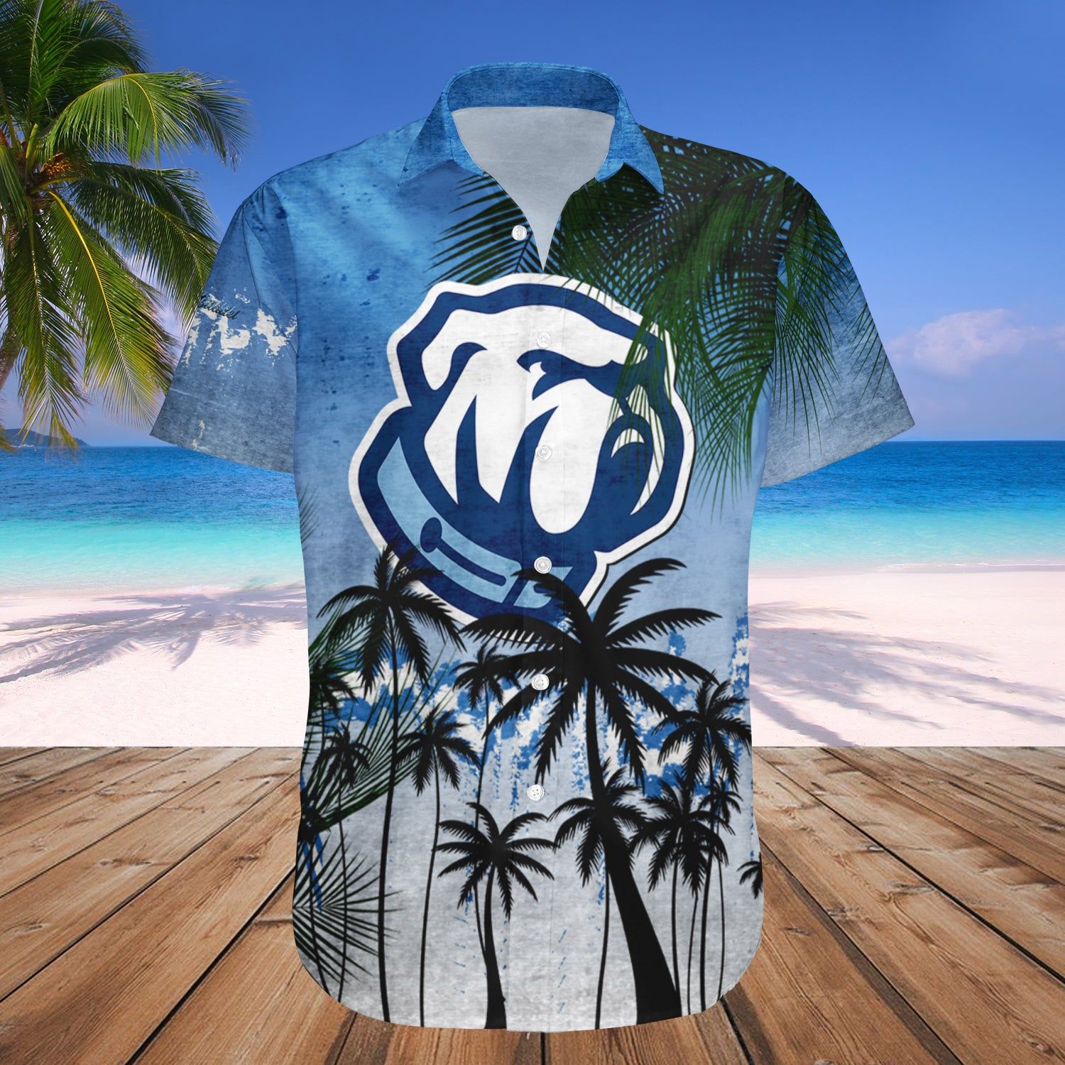 The Citadel Bulldogs Hawaii Shirt Coconut Tree Tropical Grunge – NCAA