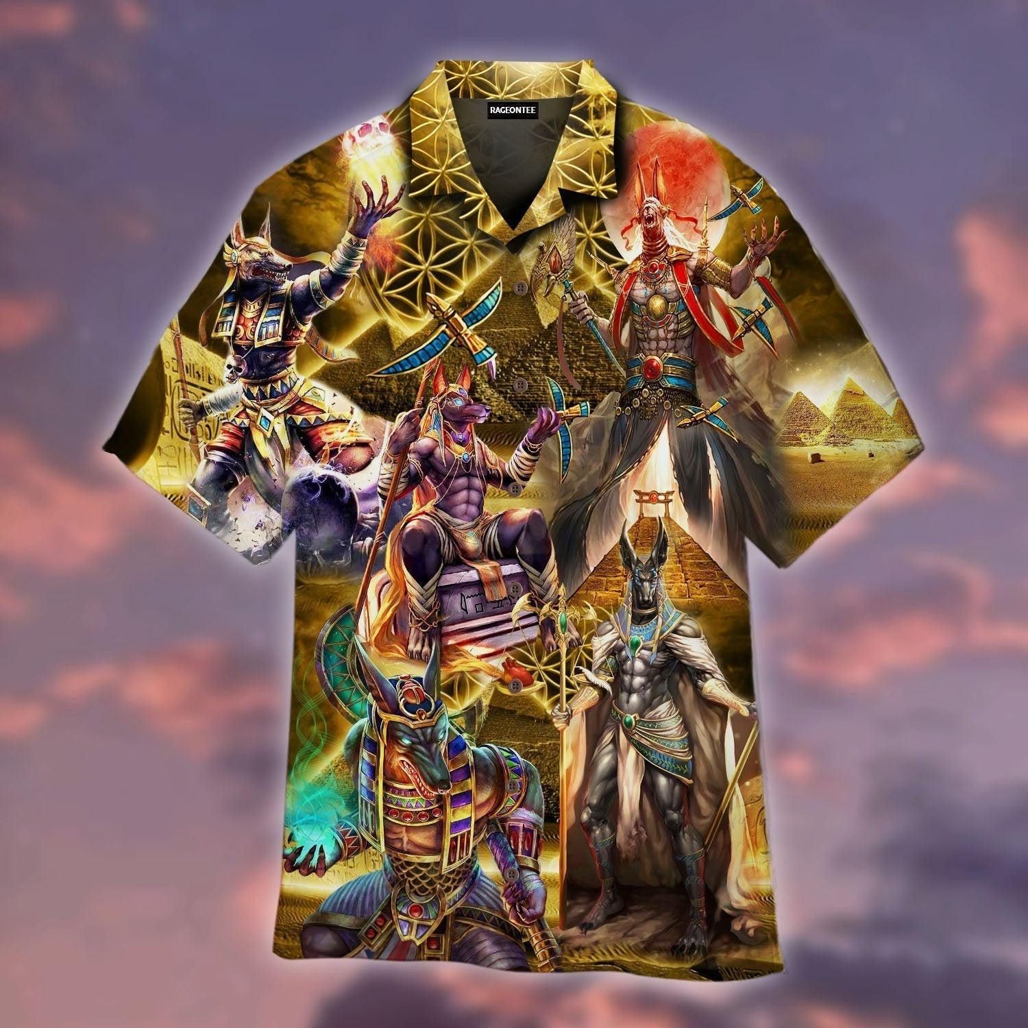 The Egyptian God Anubis Hawaiian Shirt For