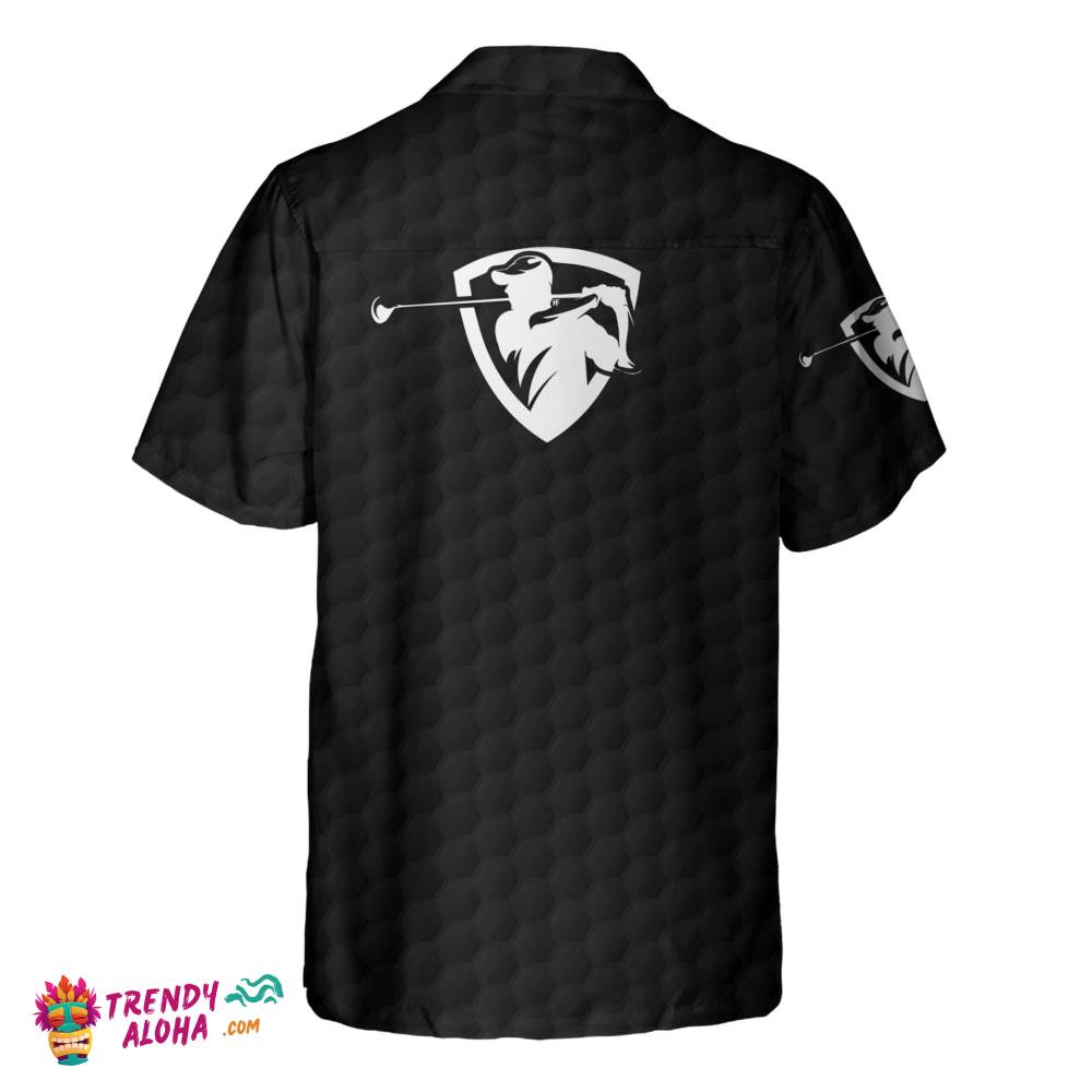 The Golf Skull Black Version Golf Hawaiian Shirt, Black And White Golf Shirt, Gift For Golfers