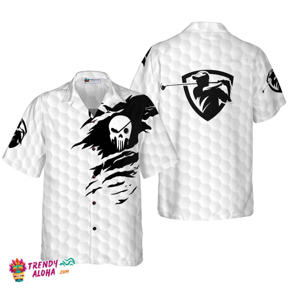 The Golf Skull Hawaiian Shirt The Golf Skull Hawaiian Shirt