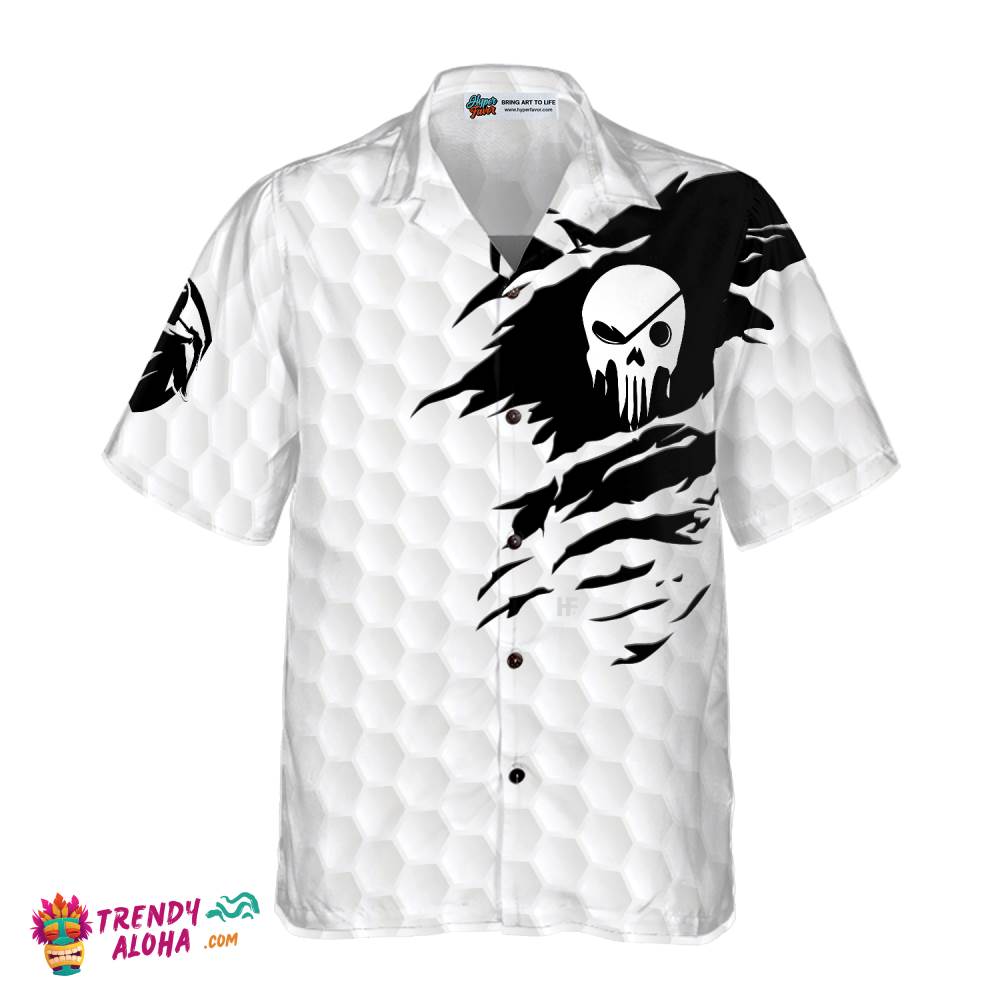 The Golf Skull Hawaiian Shirt