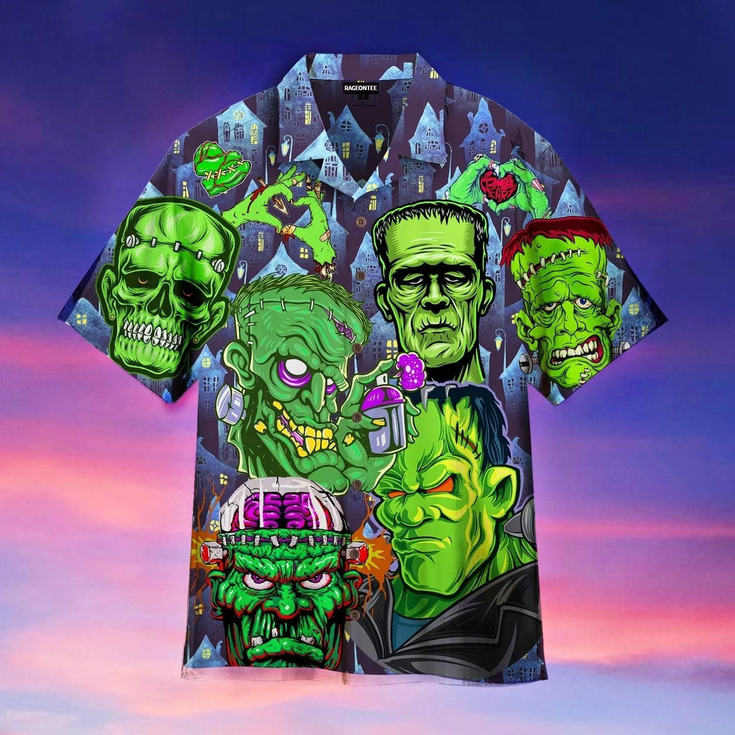The Heart Of Frankenstein Halloween Trendy Hawaiian Shirt For