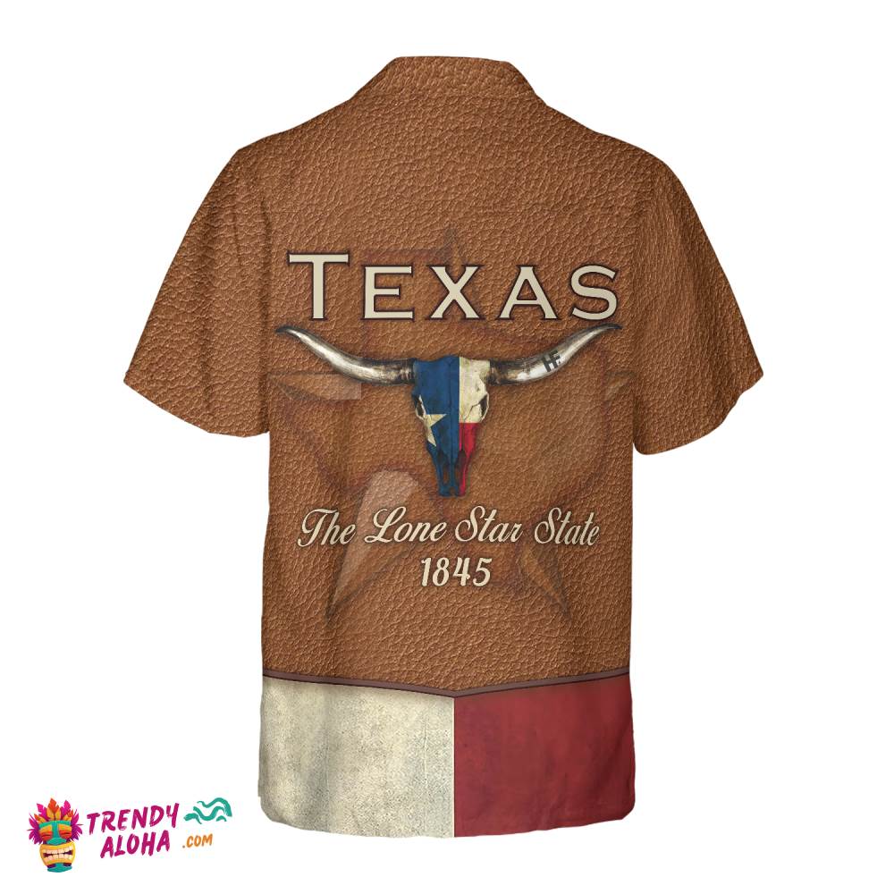 The Lone Star State Cowboy Style Texas Hawaiian Shirt For Men, Vintage Texas Flag Shirt, Proud Texas Shirt For Men