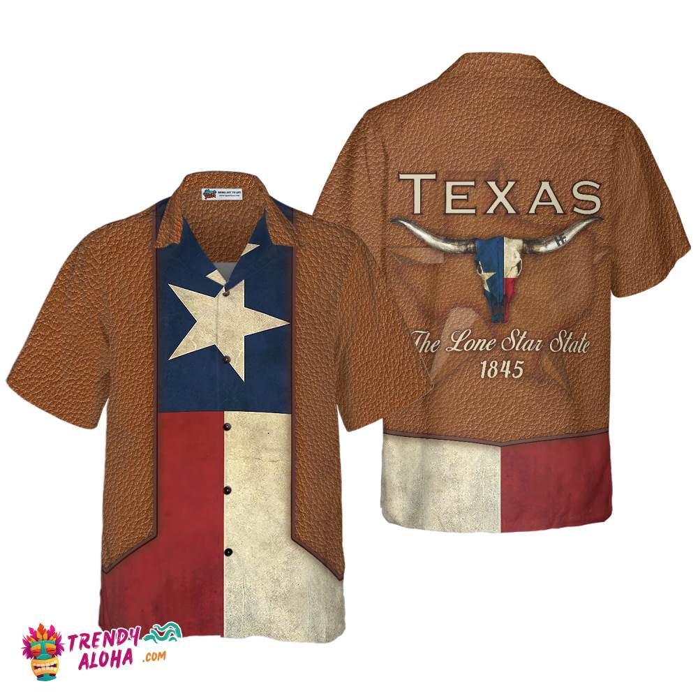The Lone Star State Cowboy Style Texas Hawaiian Shirt For Men, Vintage Texas Flag Shirt, Proud Texas Shirt For Men The Lone Star State Cowboy Style Texas Hawaiian Shirt For Men, Vintage Texas Flag Shirt, Proud Texas Shirt For Men