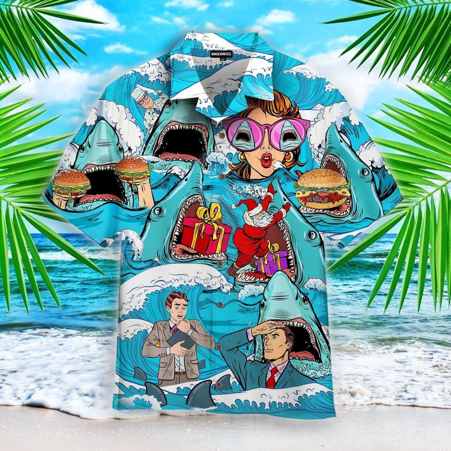 The Meg Shark Is Coming Trendy Hawaiian Shirt For