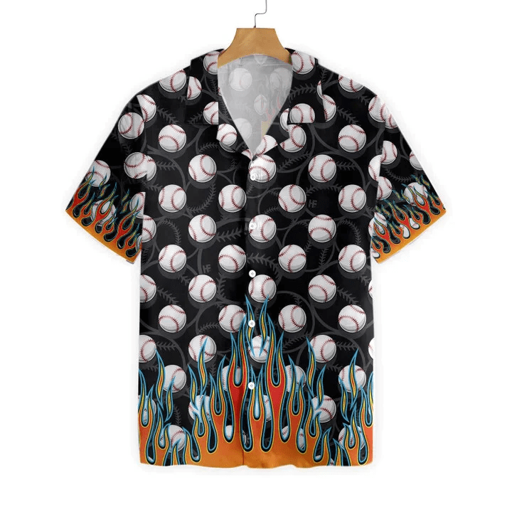 The Passion Of Sport Flame Baseballs Design Trendy Hawaiian Shirt