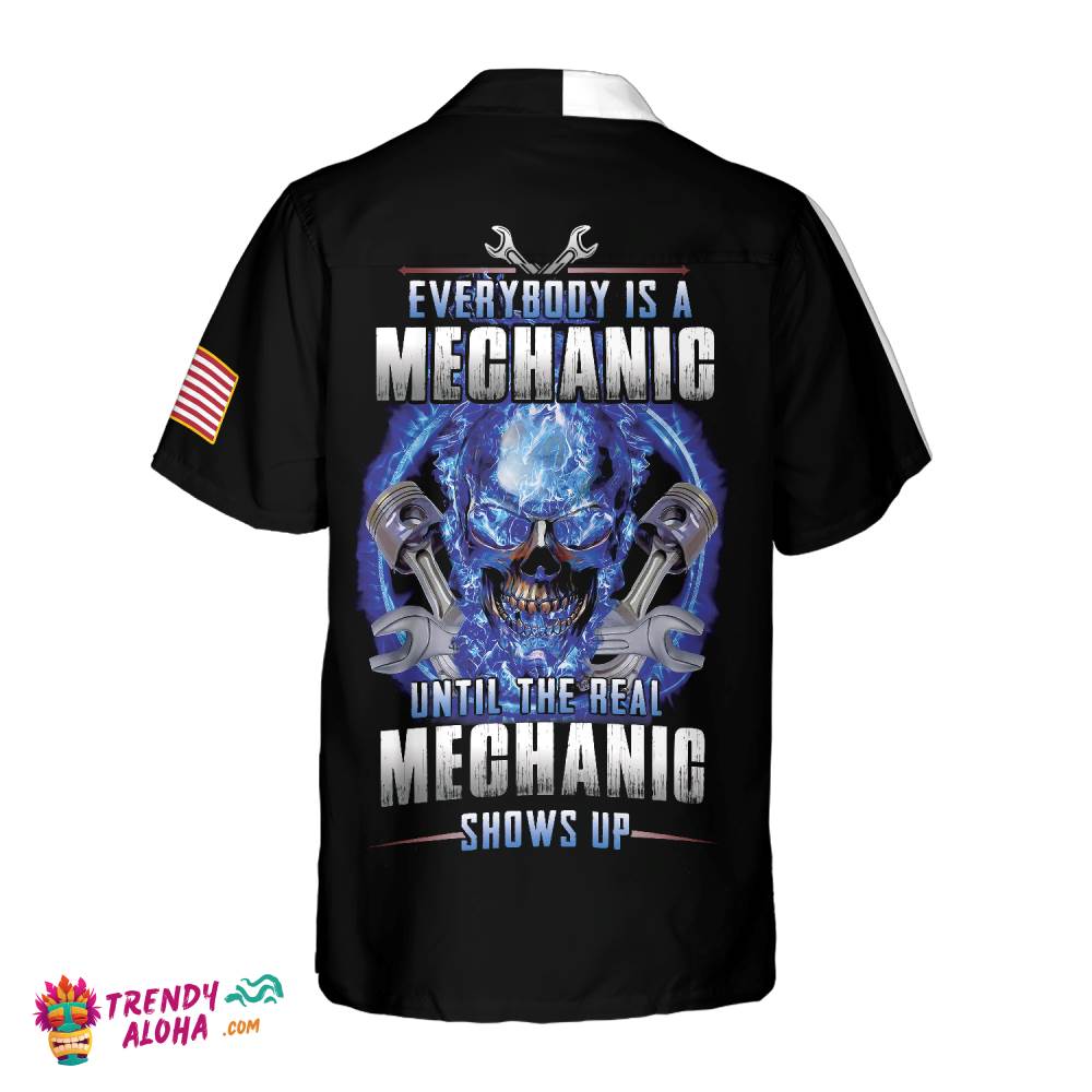 The Real Mechanic Shows Up Hawaiian Shirt