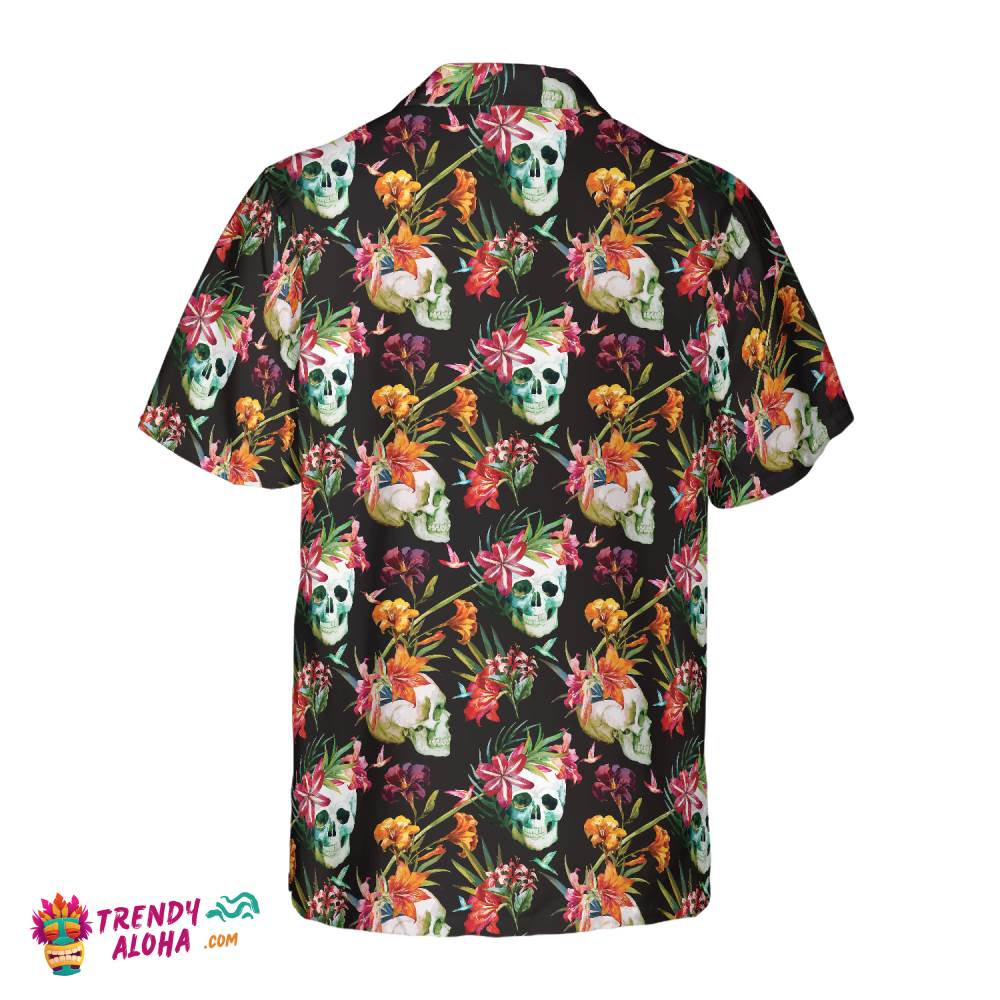 The Tropical Floral Skull Hawaiian Shirt