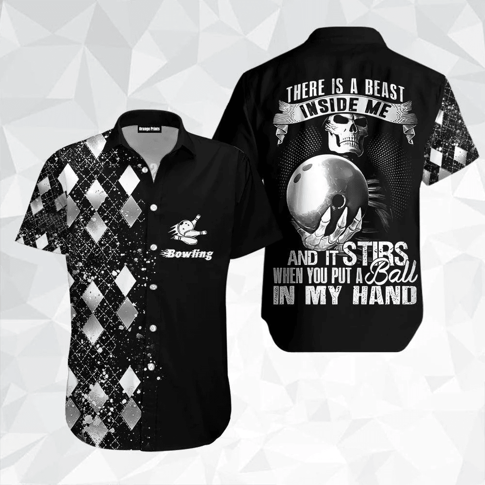 There Is A Beast Inside Me Silver Bowling Hawaiian Shirt For