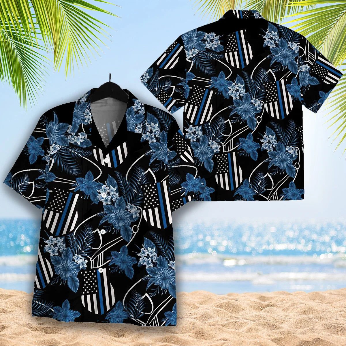 Thin Blue Line Police Hawaiian Shirt