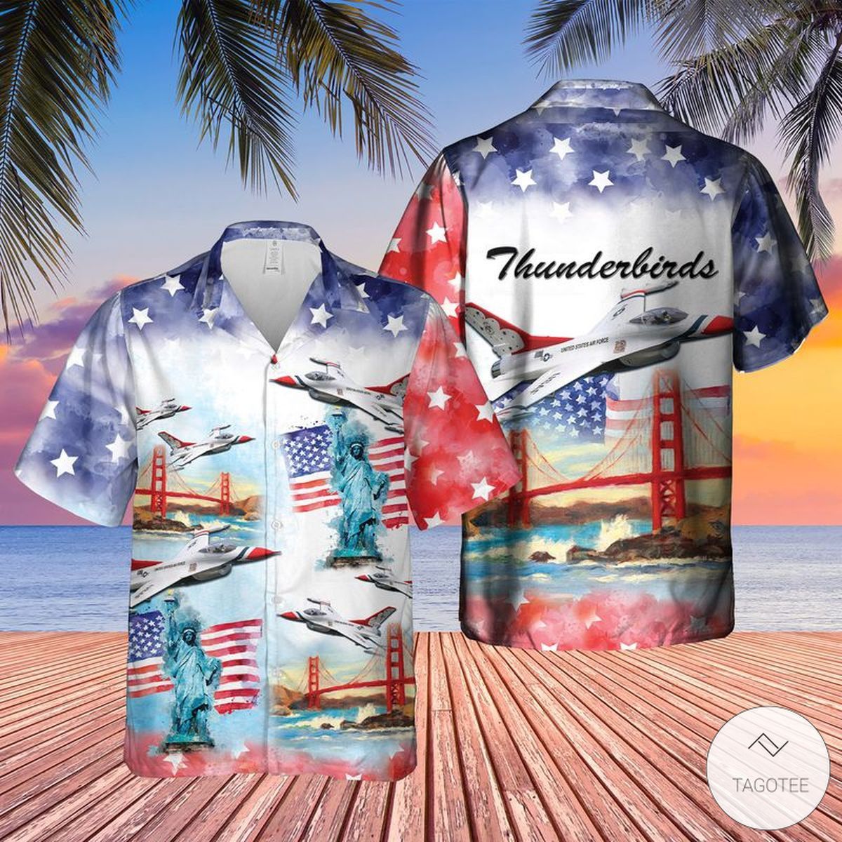Thunderbirds Air Show July Patriotic Hawaiian Shirt Exclusive Edition