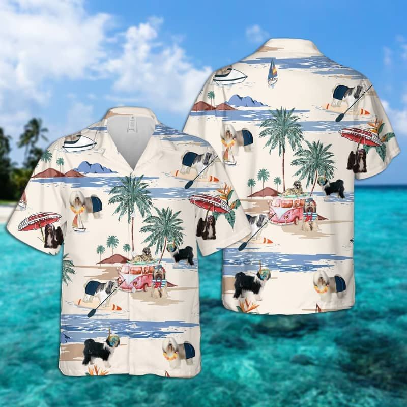 Tibetan Terrier Dog Beach Hawaiian Shirt for Sunny Days