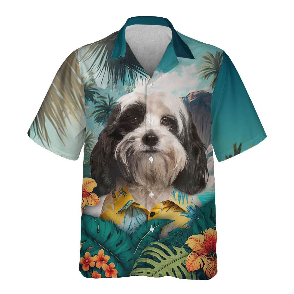 Tibetan Terrier Himalayan Mystery 3D Hawaiian Shirt Style