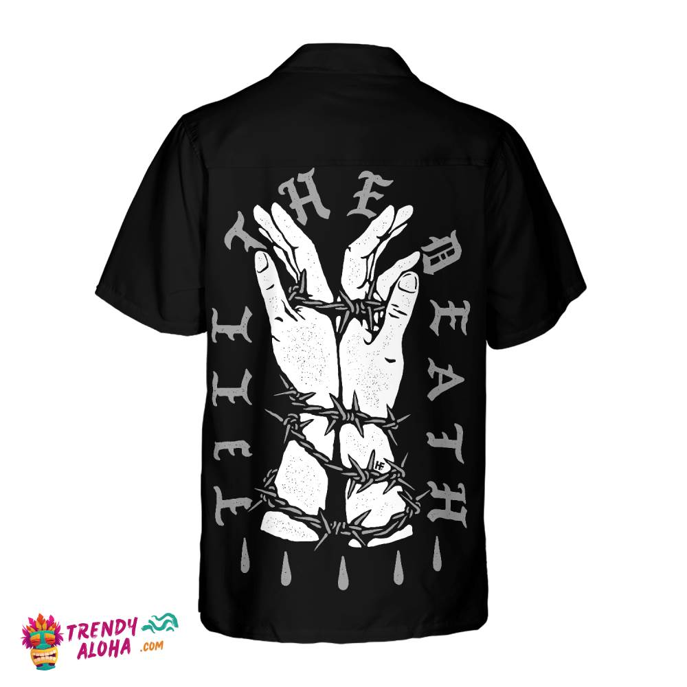 Tied Hand With Barbed Wire Stay Away Goth Hawaiian Shirt