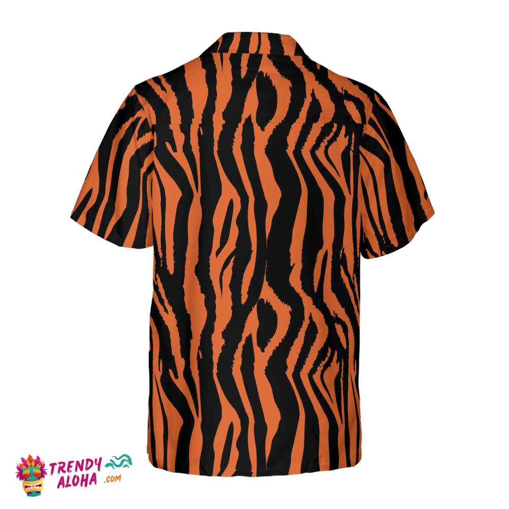 Tiger And Zebra Strip Hawaiian Shirt
