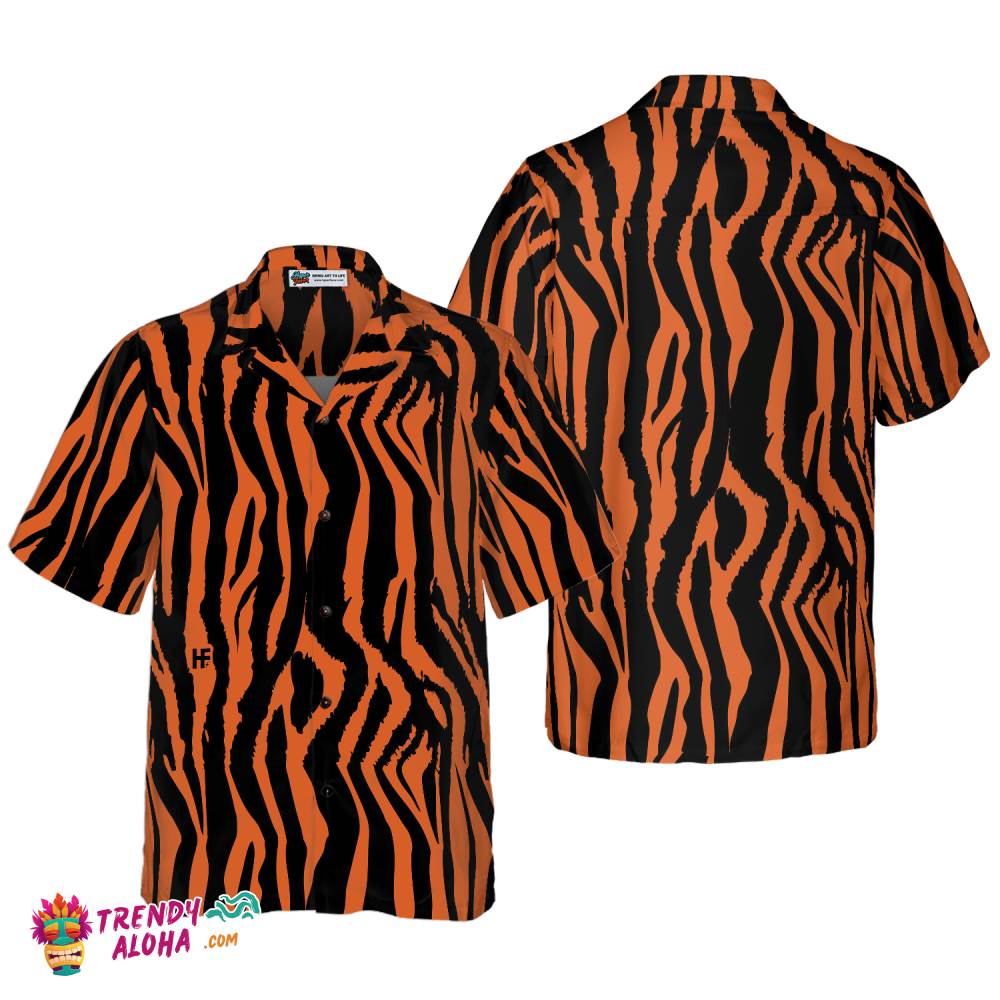 Tiger And Zebra Strip Hawaiian Shirt