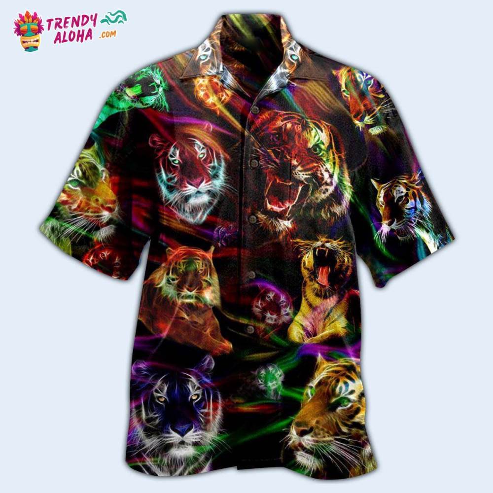Tiger Animals Amazing Tiger Neon Hawaiian Shirt – Trendy Aloha