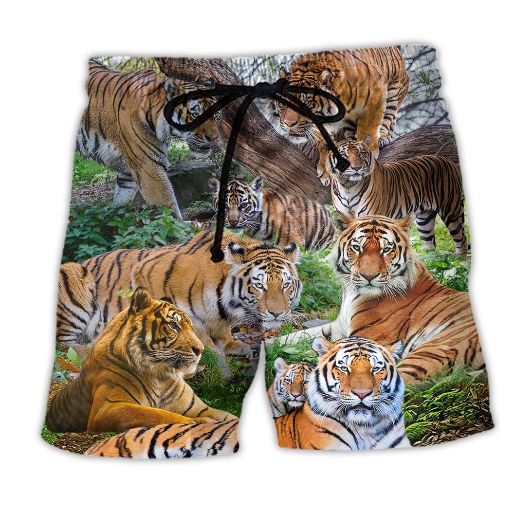 Tiger God Is In The Tiger As Well As In The Lamb Trendy Aloha Hawaiian Beach Shorts