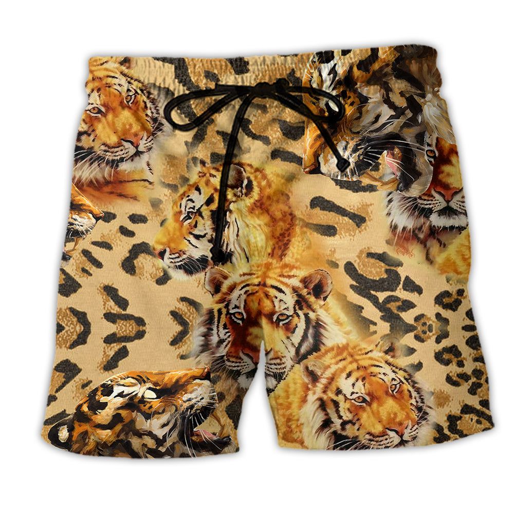 Tiger Stay Cool So Amazing Trendy Aloha Hawaiian Beach Shorts