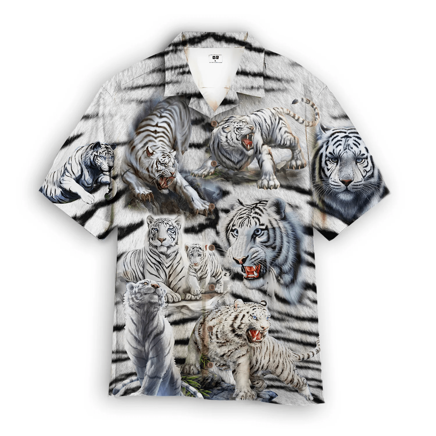 Tiger’s Elegance Printed on Hawaiian Shirt Design