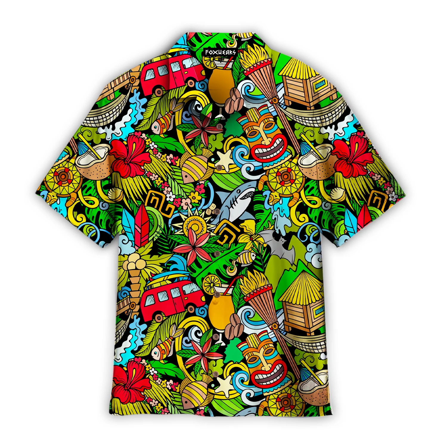 Tiki Aloha Tropical Trendy Hawaiian Shirt Tiki Aloha Tropical Trendy Hawaiian Shirt