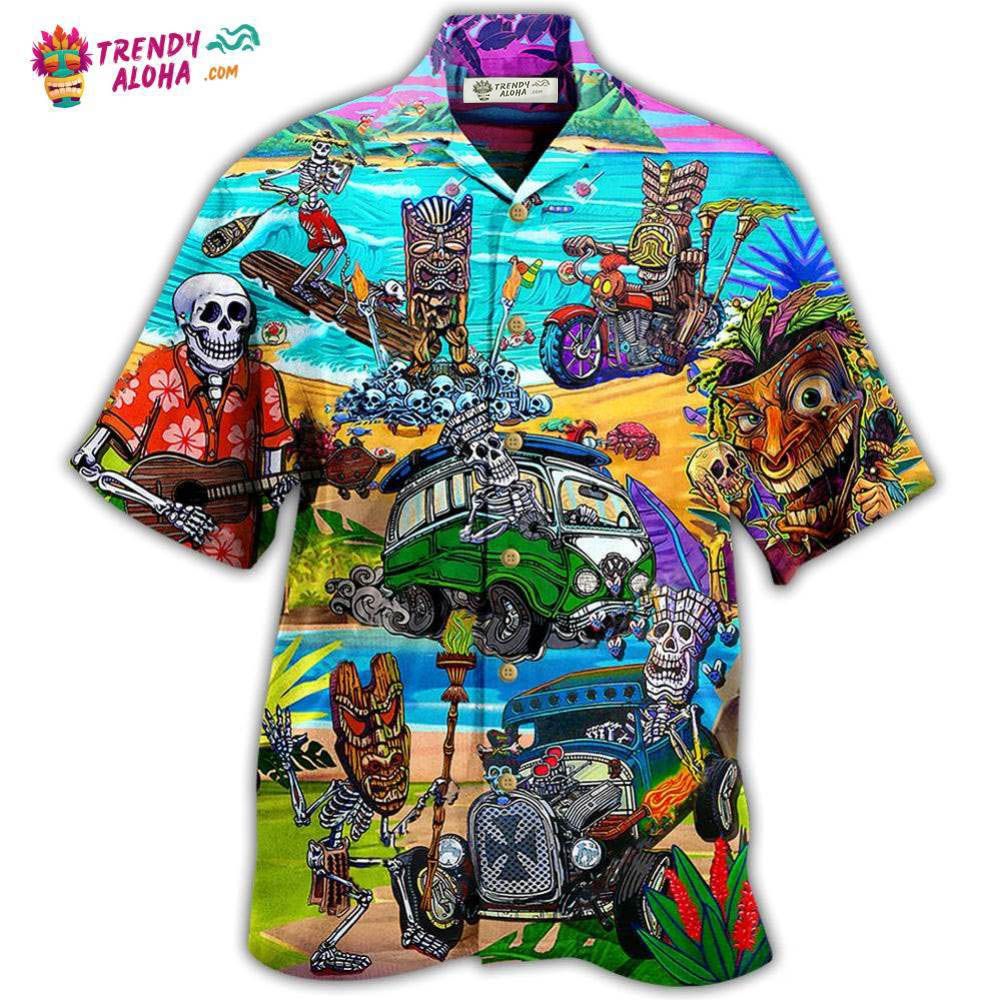 Tiki & Surfboard Hawaiian Shirt main image 1