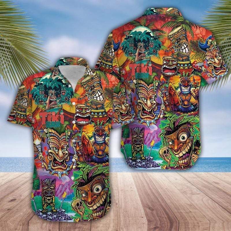 Tiki Bar Chill Trendy Hawaiian Shirt