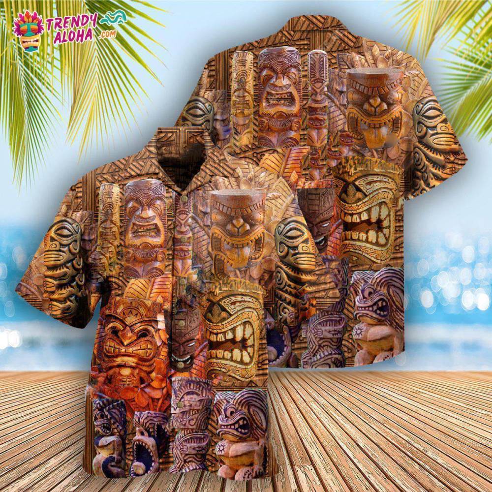 Tiki If Found Return To Hawaii Tiki Sculpture Hawaiian Shirt – Trendy Aloha