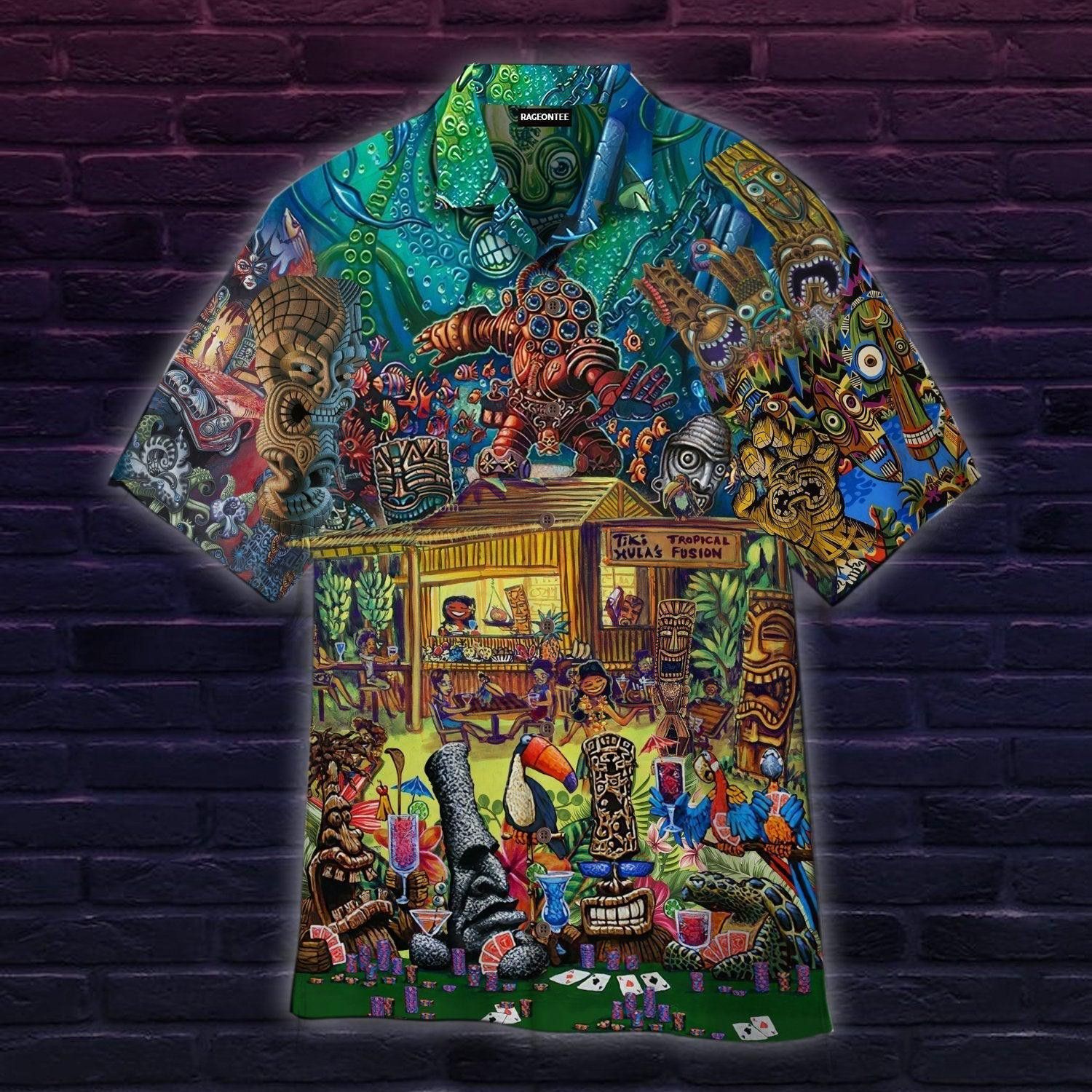 T-shirt TIKI HUT - Black/Multi