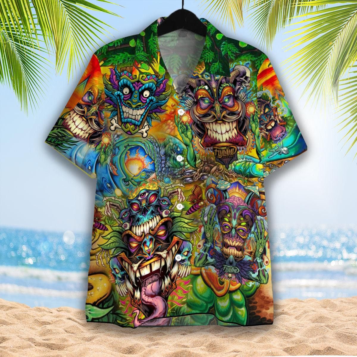 Tiki Tiki Hippie Trendy Hawaiian Shirt Tiki Tiki Hippie Trendy Hawaiian Shirt
