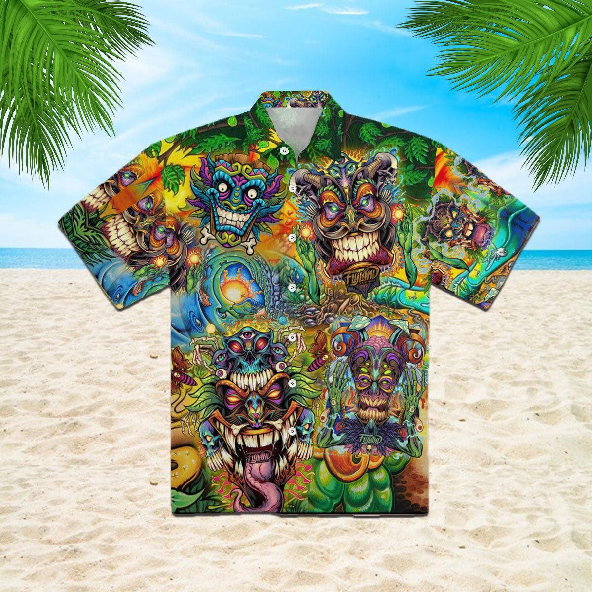 Tiki Tiki Hippie Trendy Hawaiian Shirt