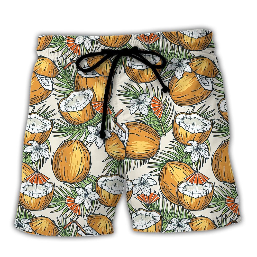 Tiki Tradition Tribal Mask And Coconut Tropical Trendy Aloha Hawaiian Beach Shorts Tiki Tradition Tribal Mask And Coconut Tropical Trendy Aloha Hawaiian Beach Shorts