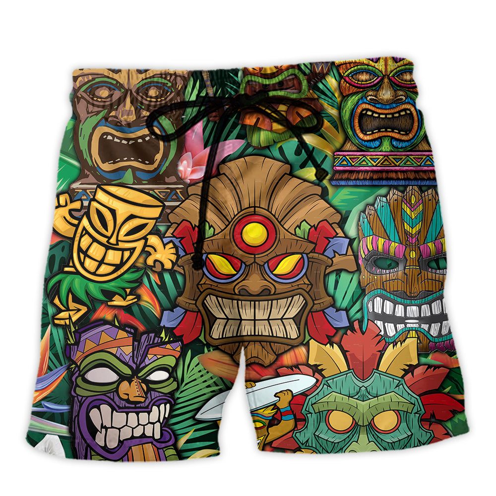 Tiki Tropical Cool Style Trendy Aloha Hawaiian Beach Shorts Tiki Tropical Cool Style Trendy Aloha Hawaiian Beach Shorts