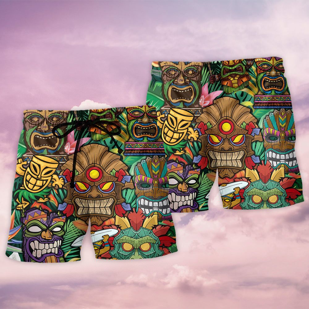 Tiki Tropical Cool Style Trendy Aloha Hawaiian Beach Shorts
