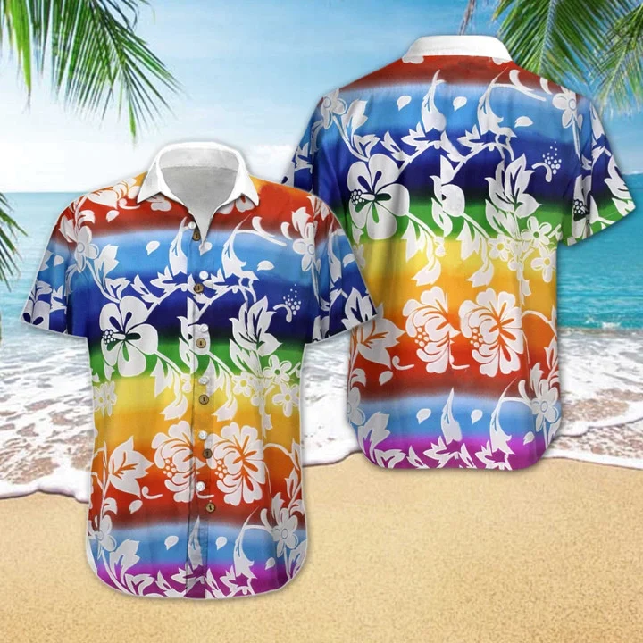Time Of Spring Lgbt Flower Design Trendy Hawaiian Shirt Time Of Spring Lgbt Flower Design Trendy Hawaiian Shirt
