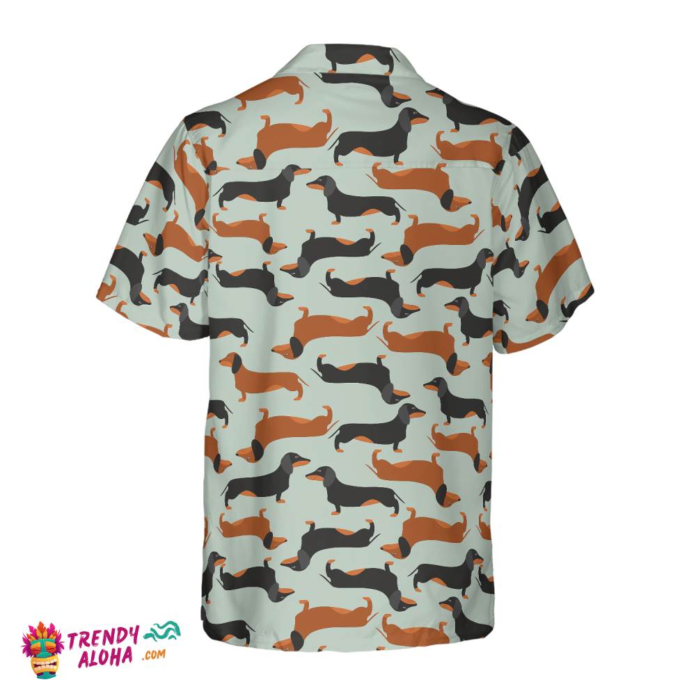 Tiny Dachshund Cute Dog Pattern Hawaiian Shirt
