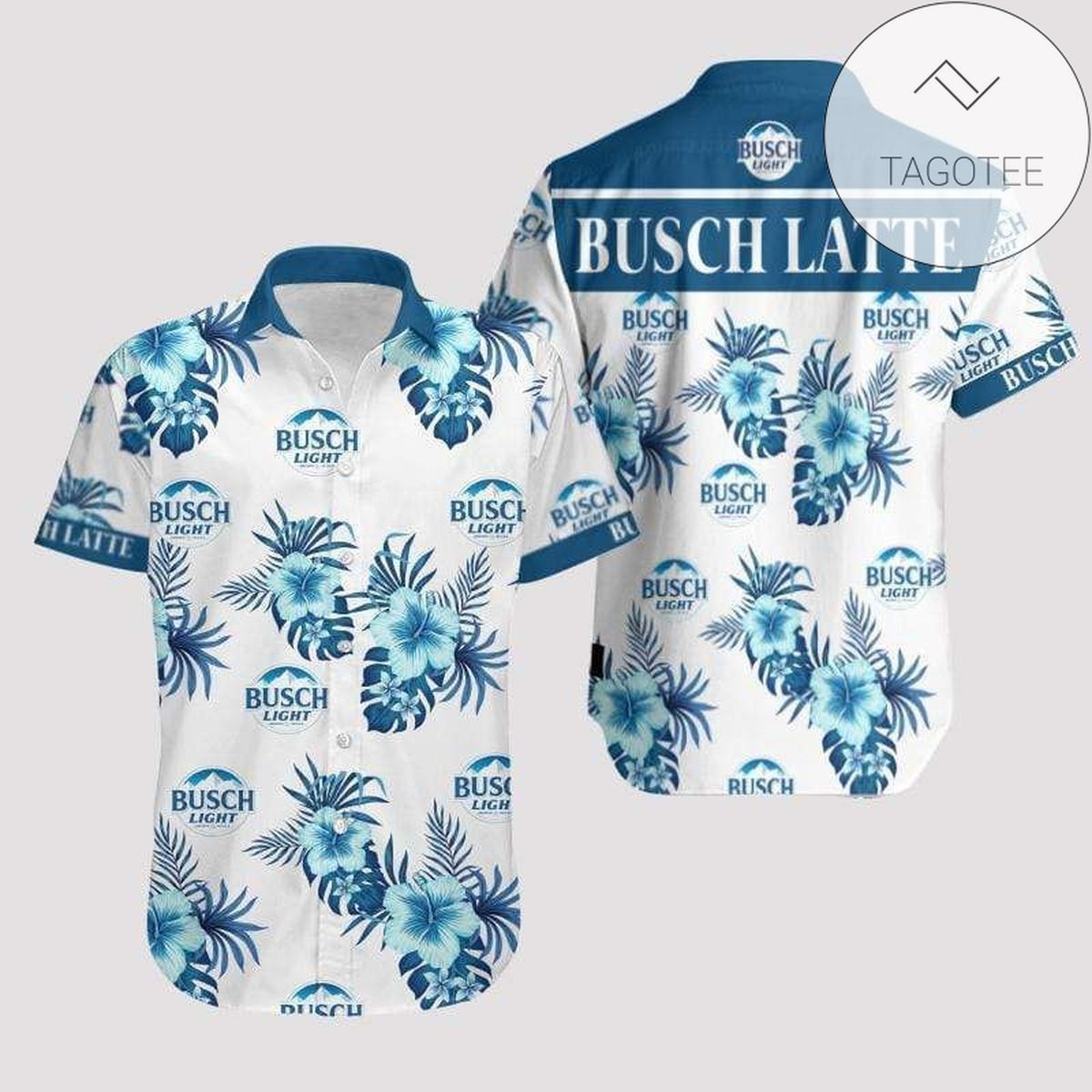 Tlmus-buscLight Hawaiian Shirt in Blue Relaxed Fit Ideal for Beach Days