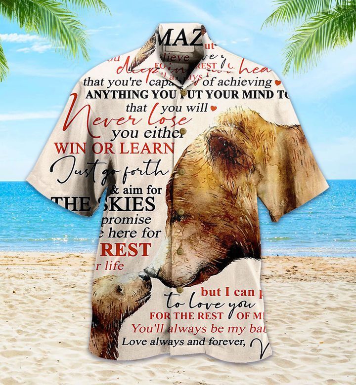 To My Amazing Son Bear Letter Vintage Yellow Trendy Hawaiian Shirt 3D Summer Gifts To My Amazing Son Bear Letter Vintage Yellow Trendy Hawaiian Shirt 3D Summer Gifts