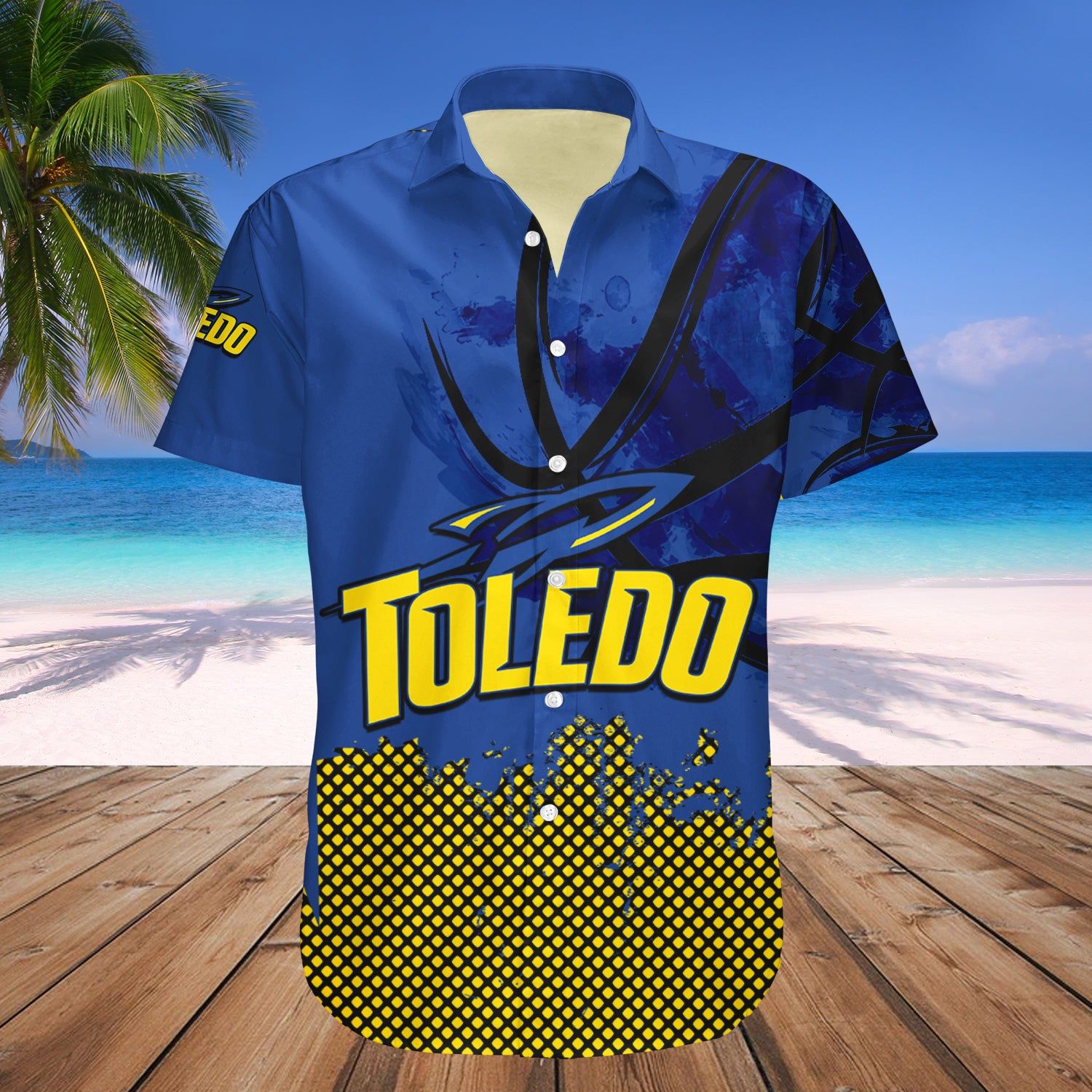 Toledo Rockets Hawaii Shirt Basketball Net Grunge Pattern – NCAA
