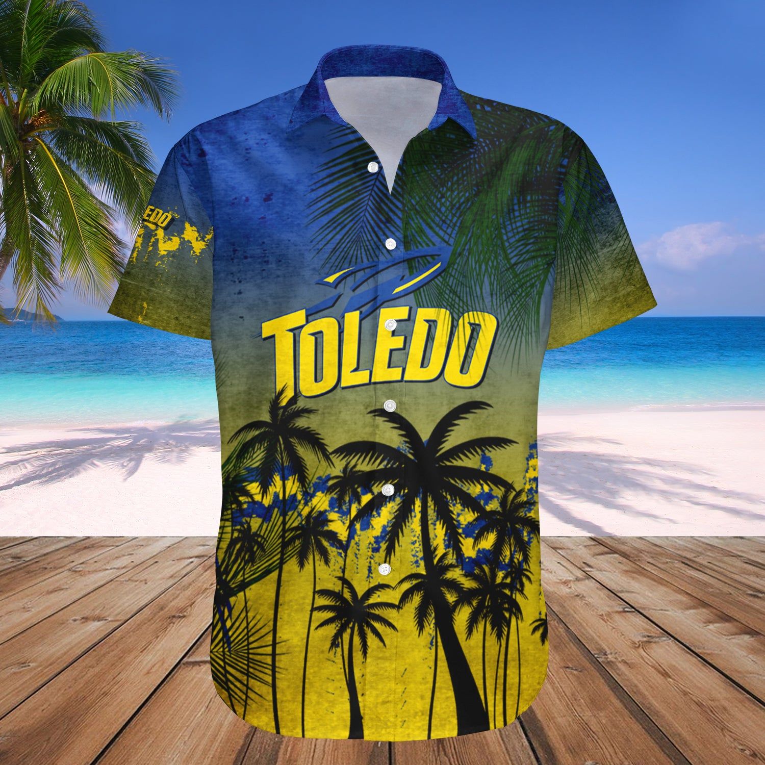 Toledo Rockets Hawaii Shirt Coconut Tree Tropical Grunge – NCAA