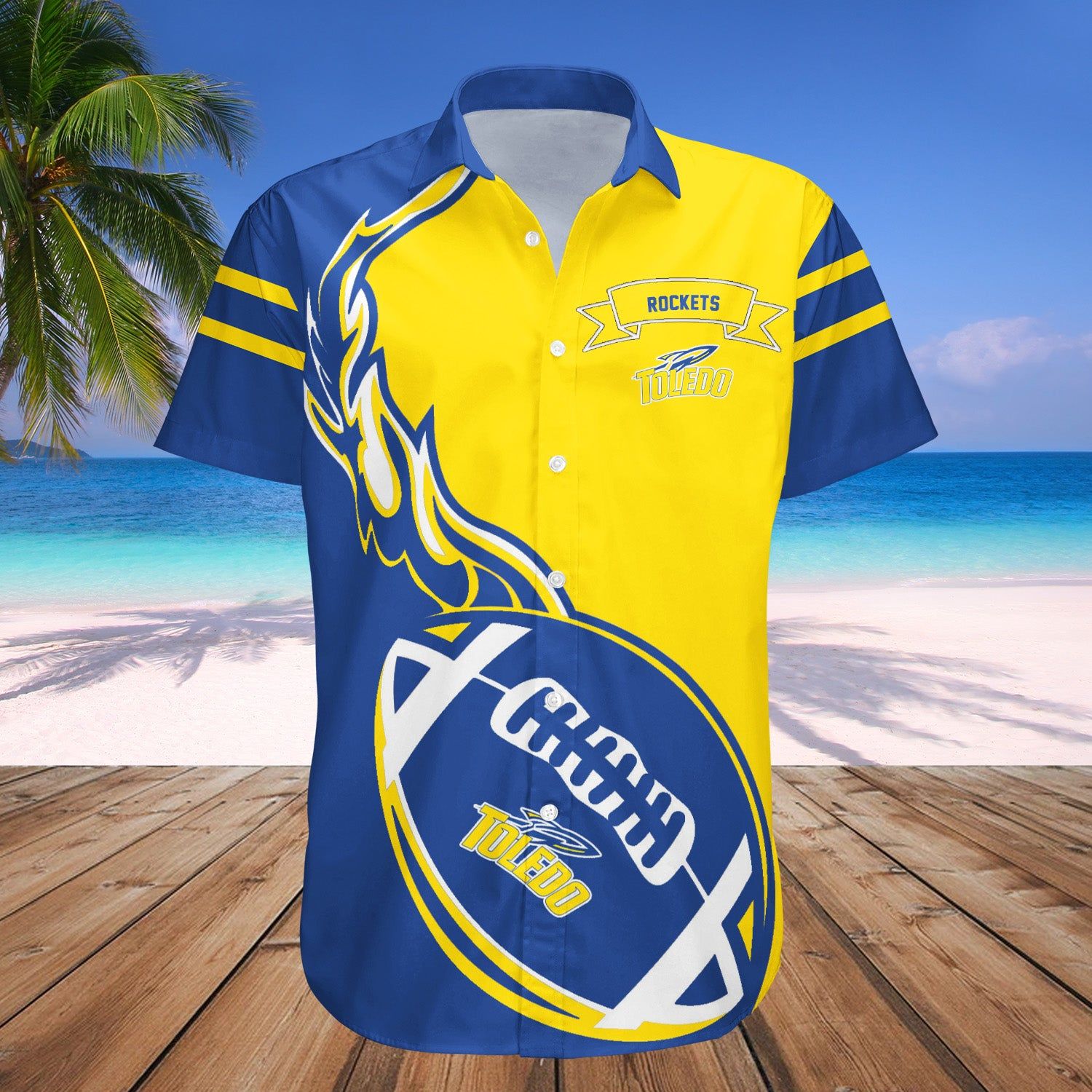 Toledo Rockets Hawaii Shirt Flame Ball – NCAA
