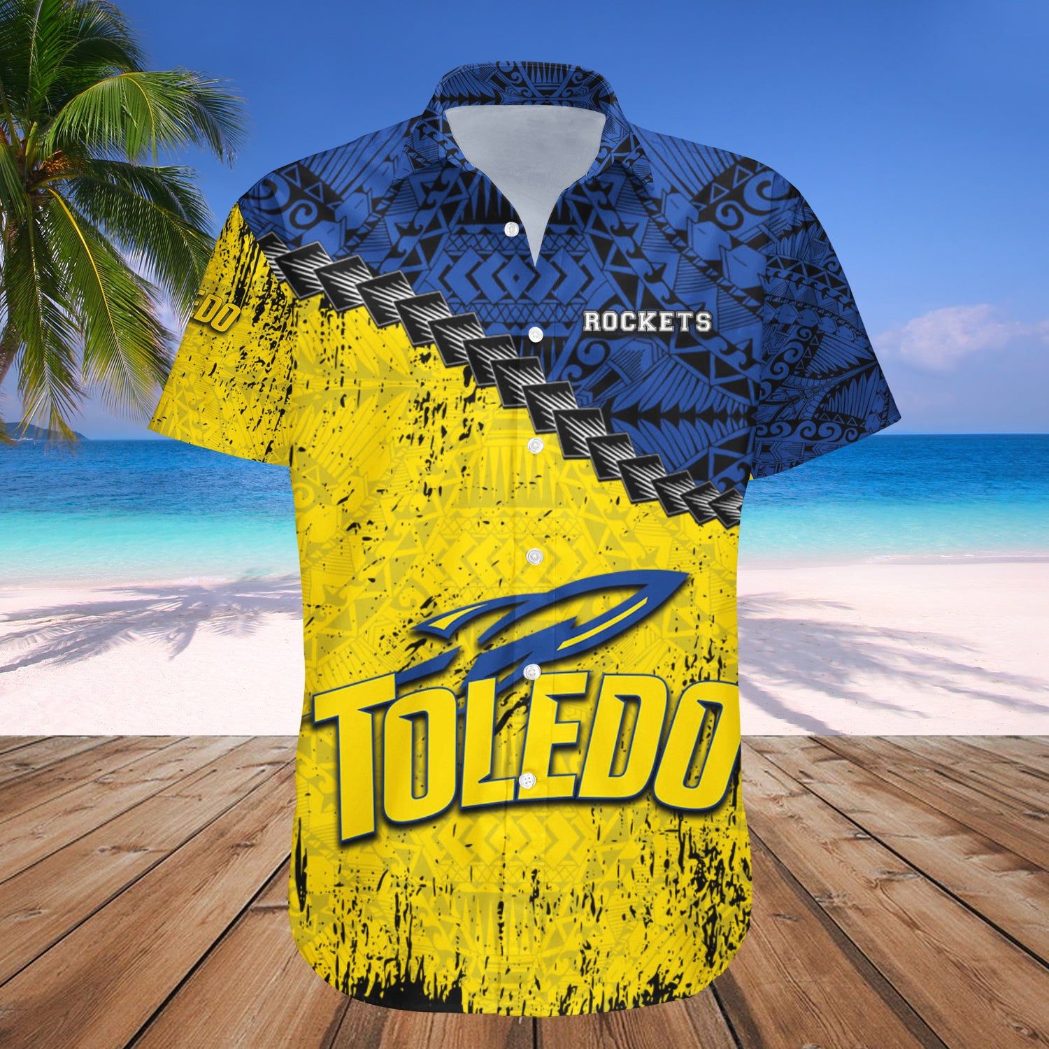 Toledo Rockets Hawaii Shirt Grunge Polynesian Tattoo – NCAA