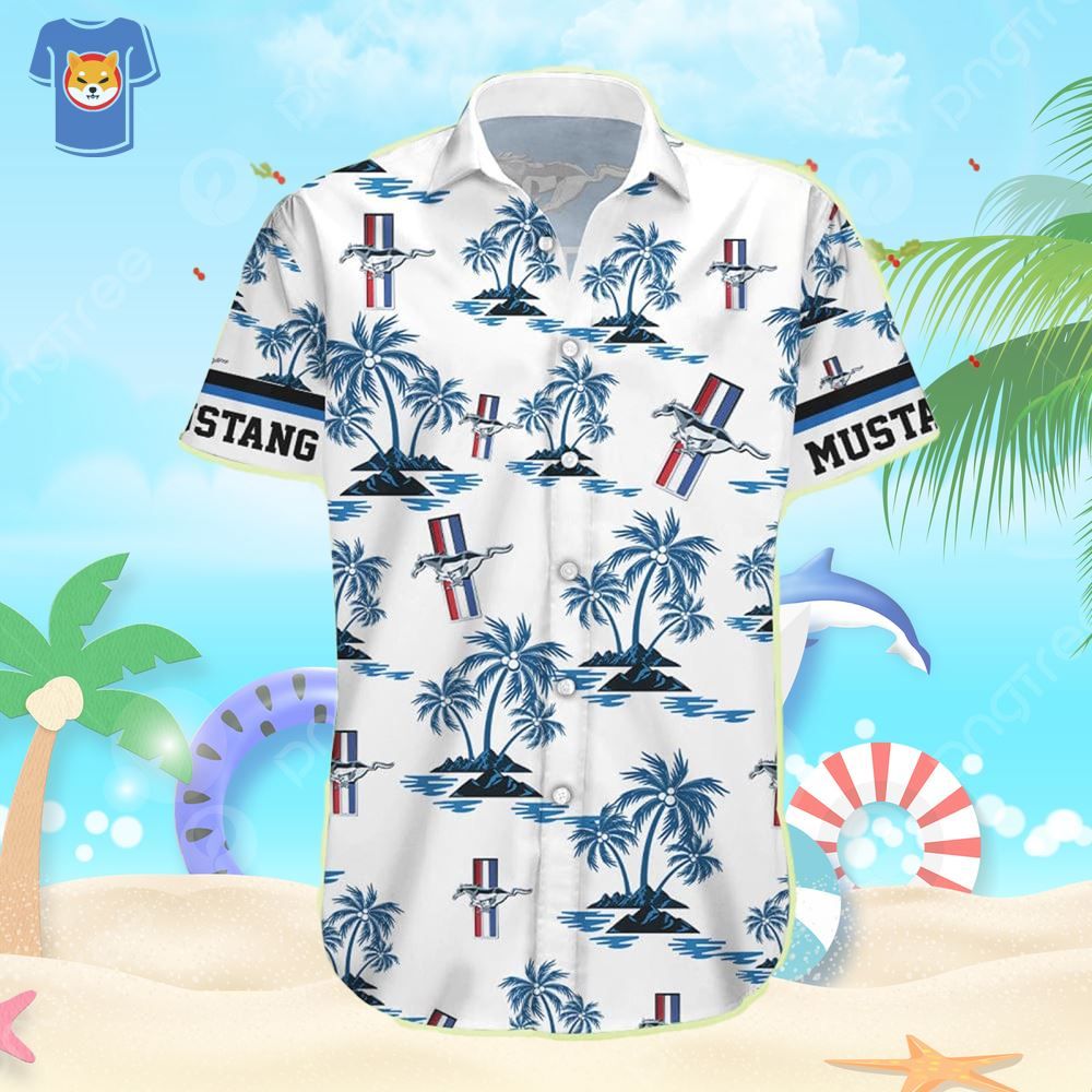 Topeka Style Ford Mustang Logo Hawaiian Shirt – Maria