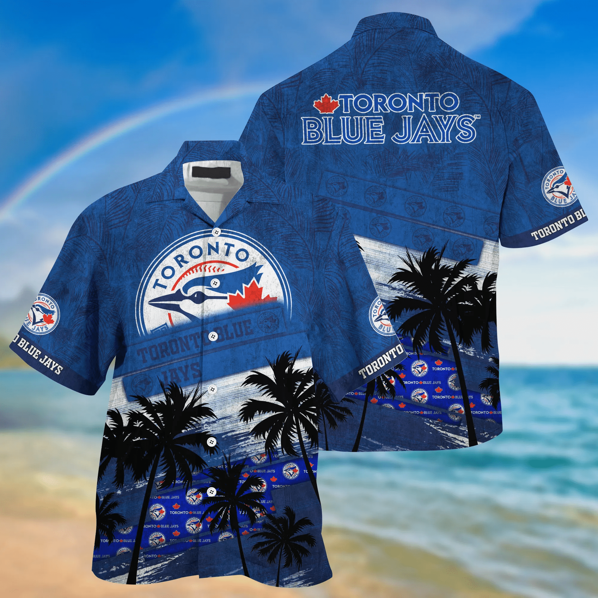 Toronto Blue Jays MLB Palm Tree Pattern Hawaii Shirt For Sports Fans Unisex Sport Hawaii Shirt Toronto Blue Jays MLB Palm Tree Pattern Hawaii Shirt For Sports Fans Unisex Sport Hawaii Shirt