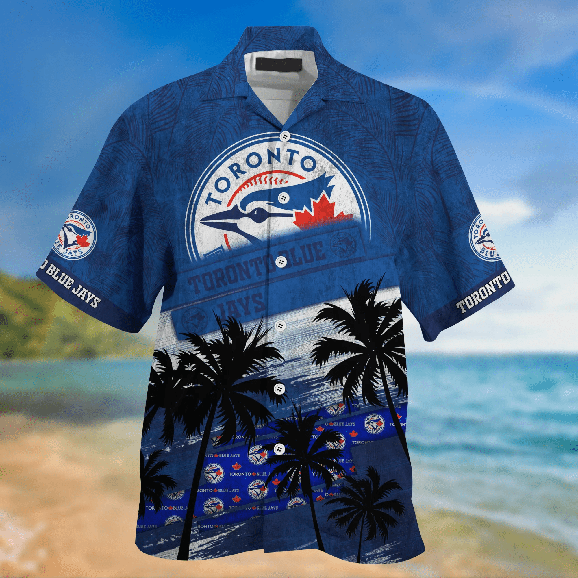 Toronto Blue Jays MLB Palm Tree Pattern Hawaii Shirt For Sports Fans Unisex Sport Hawaii Shirt
