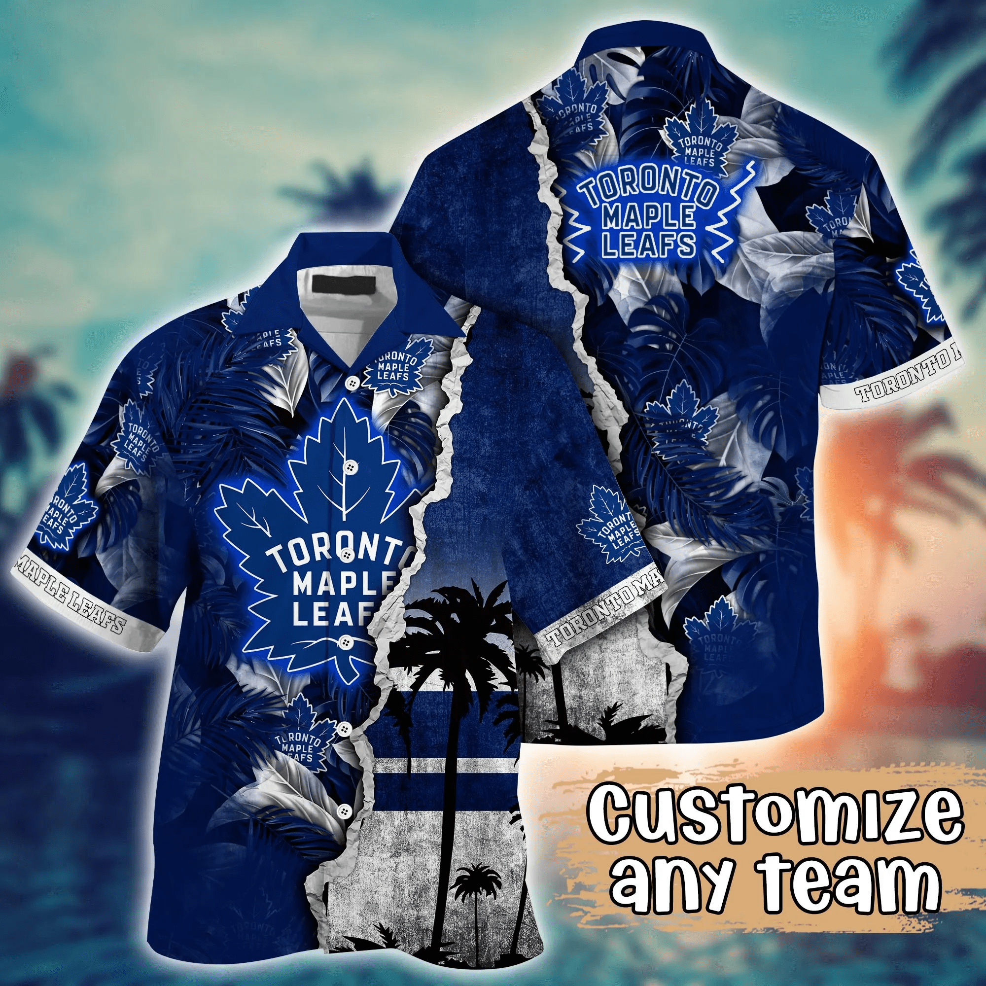 Toronto Maple Leafs NHL Hawaiian Shirt Custom Heatwave Aloha Shirt