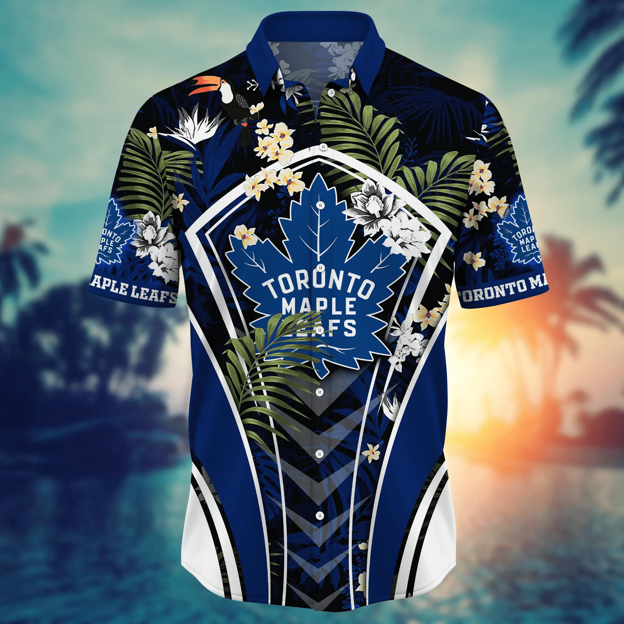 Toronto Maple Leafs NHL Hawaiian Shirt Sun-Up Aloha Shirt