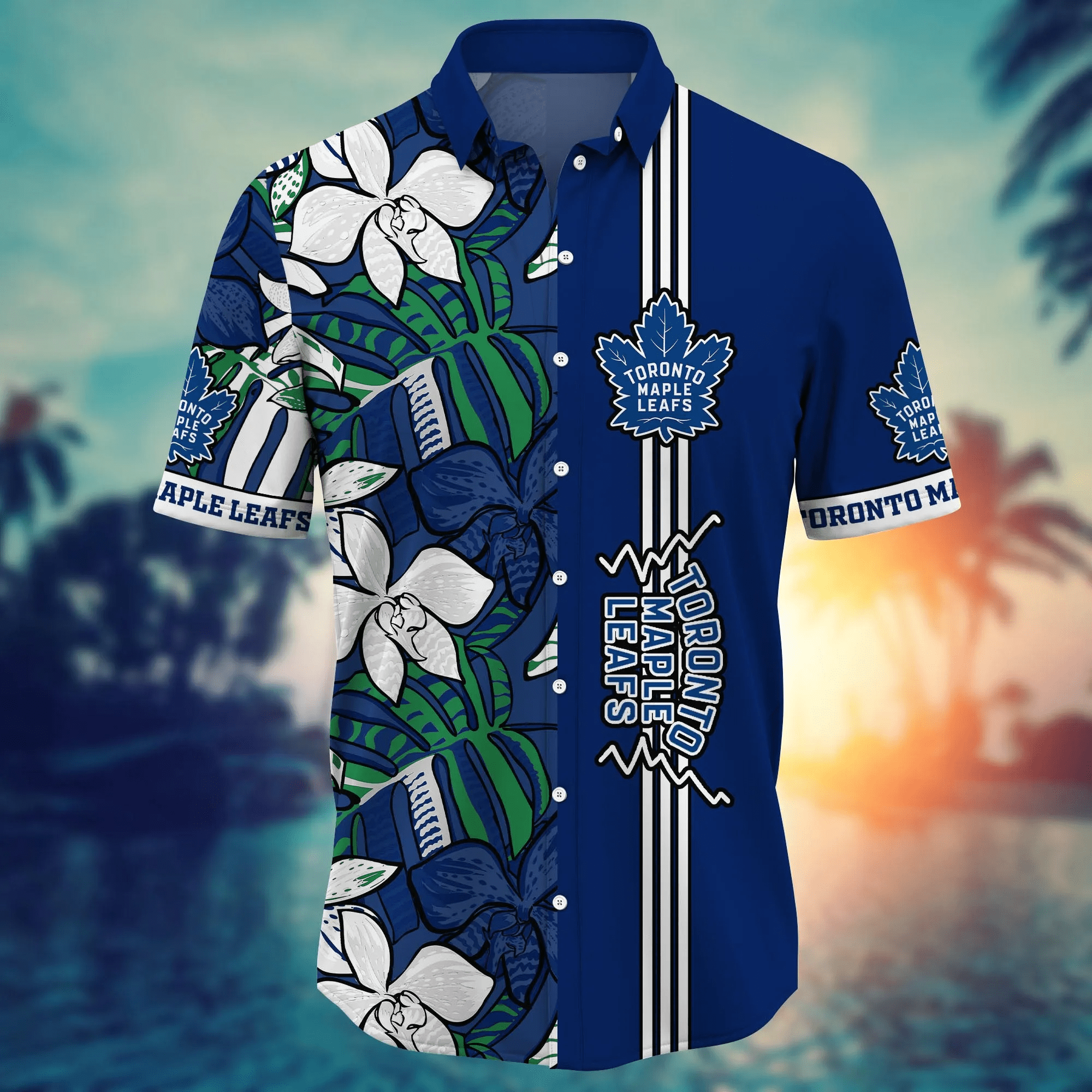 Toronto Maple Leafs NHL Hawaiian Shirt Sundrenched Aloha Shirt