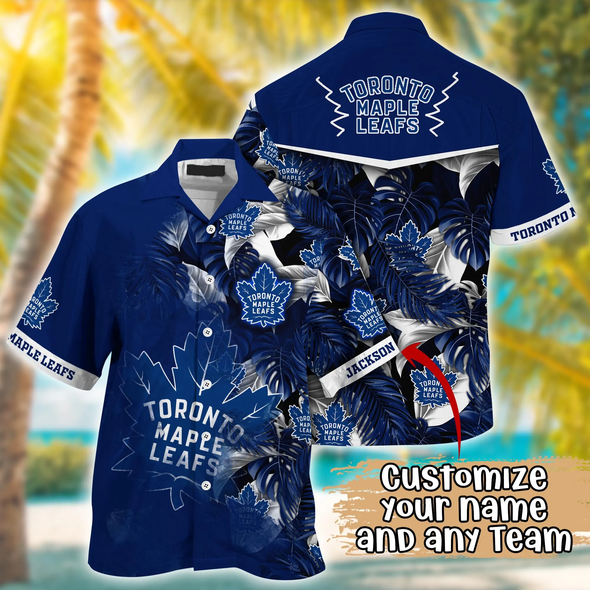 Toronto Maple Leafs NHL Summer Hawaii Shirt And Tshirt Custom Aloha Shirt